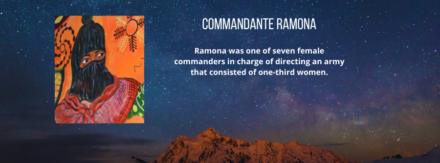 6 of 22, A description of Commandante Ramona. Ramona was one of seven female commanders in charge of directing an army that consisted of one-third women.