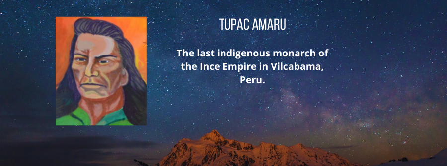 2 of 22, A description of Tupac Amaru. The last indigenous monarch of the Ince Empire in Vilcabama, Peru.